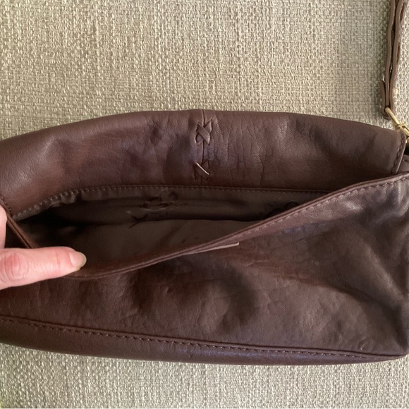 UGG Dark Brown Leather Clutch/wristlet